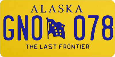 AK license plate GNO078