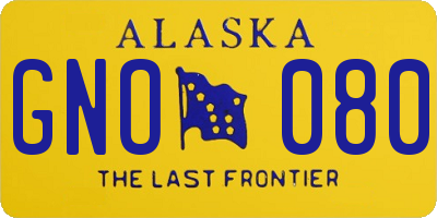 AK license plate GNO080