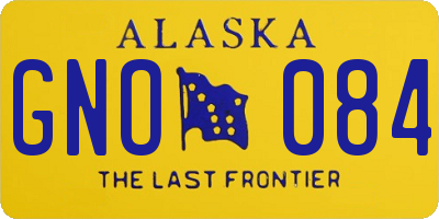 AK license plate GNO084