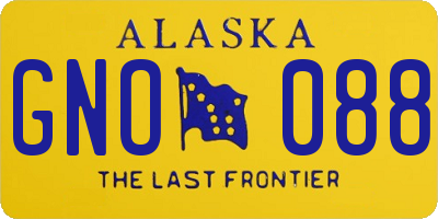 AK license plate GNO088