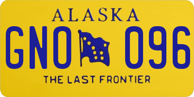 AK license plate GNO096