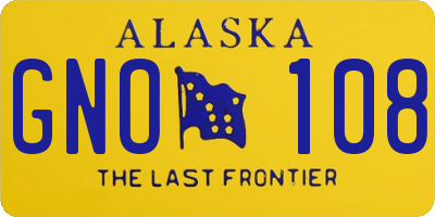 AK license plate GNO108
