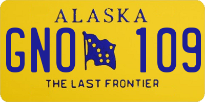 AK license plate GNO109