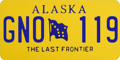 AK license plate GNO119