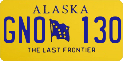 AK license plate GNO130