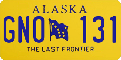 AK license plate GNO131