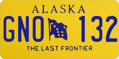 AK license plate GNO132