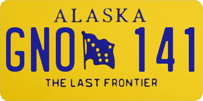 AK license plate GNO141