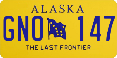 AK license plate GNO147