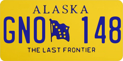 AK license plate GNO148