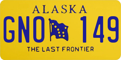 AK license plate GNO149