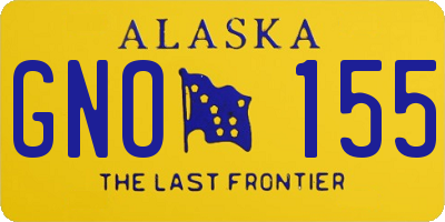 AK license plate GNO155