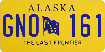 AK license plate GNO161
