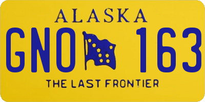 AK license plate GNO163