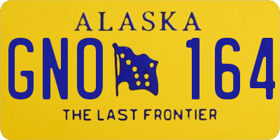 AK license plate GNO164