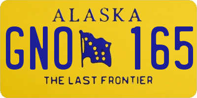 AK license plate GNO165