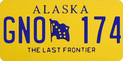 AK license plate GNO174