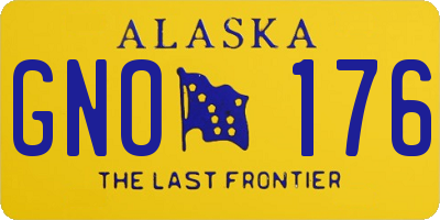 AK license plate GNO176