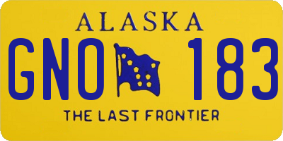 AK license plate GNO183