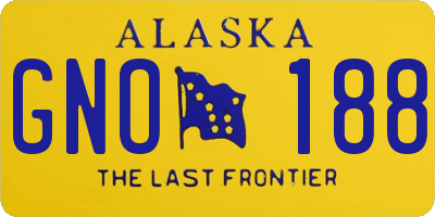 AK license plate GNO188