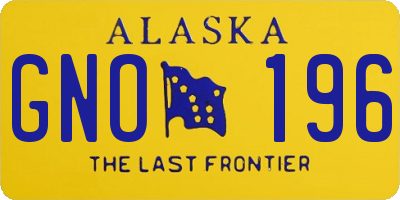 AK license plate GNO196