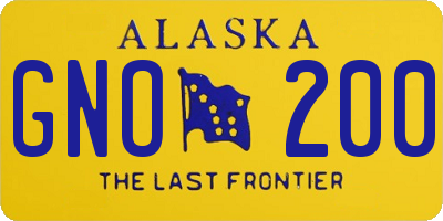 AK license plate GNO200
