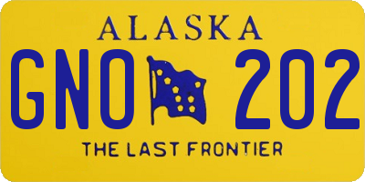 AK license plate GNO202