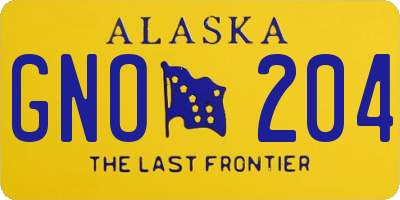 AK license plate GNO204