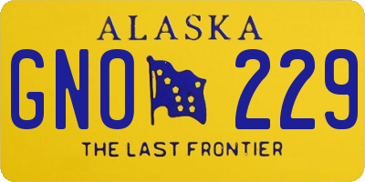 AK license plate GNO229