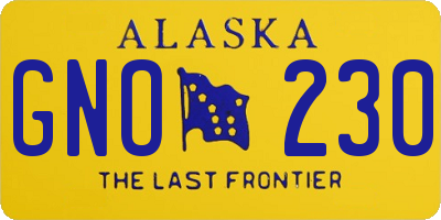 AK license plate GNO230