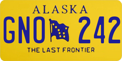 AK license plate GNO242