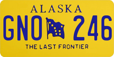 AK license plate GNO246