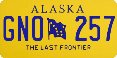 AK license plate GNO257