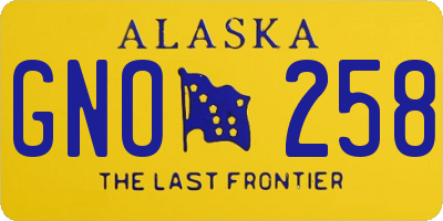 AK license plate GNO258