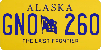 AK license plate GNO260