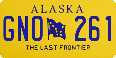 AK license plate GNO261