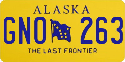 AK license plate GNO263