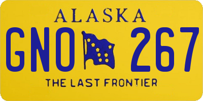 AK license plate GNO267