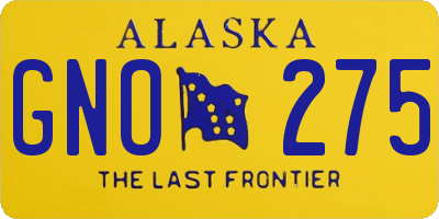 AK license plate GNO275