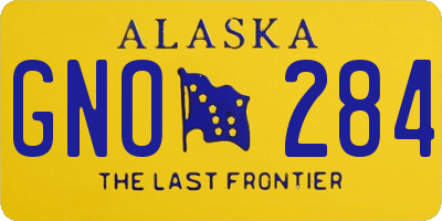 AK license plate GNO284