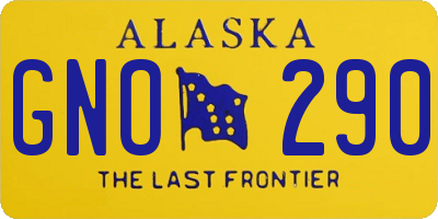 AK license plate GNO290