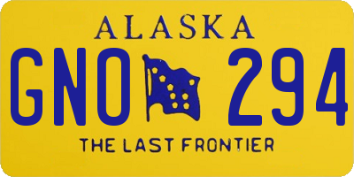 AK license plate GNO294