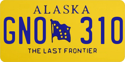 AK license plate GNO310