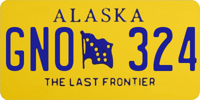 AK license plate GNO324