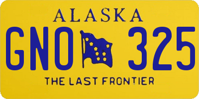 AK license plate GNO325
