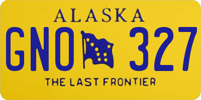AK license plate GNO327