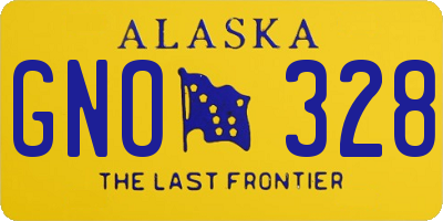 AK license plate GNO328