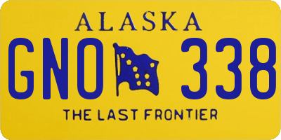 AK license plate GNO338