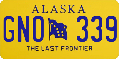AK license plate GNO339