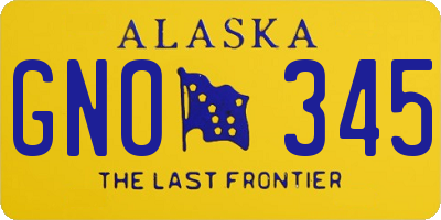 AK license plate GNO345